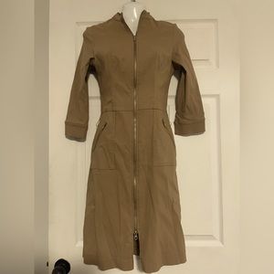 Beige zip up dress by le Chateau in a size small